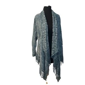 Pretty Angel Women's Long Sleeve Crochet Open Cardigan Scarf Lace Crochet Duster